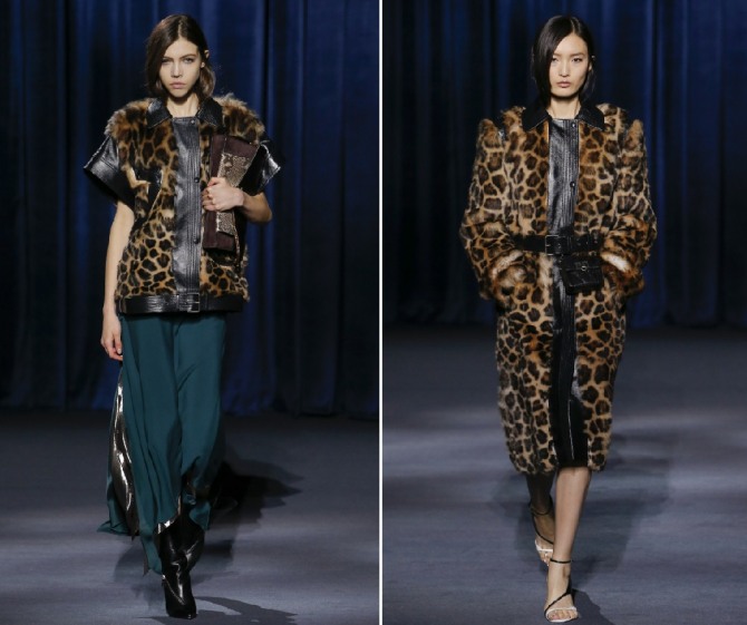 модная комбинация мех плюс кожа от бренда Givenchy на 2019 год