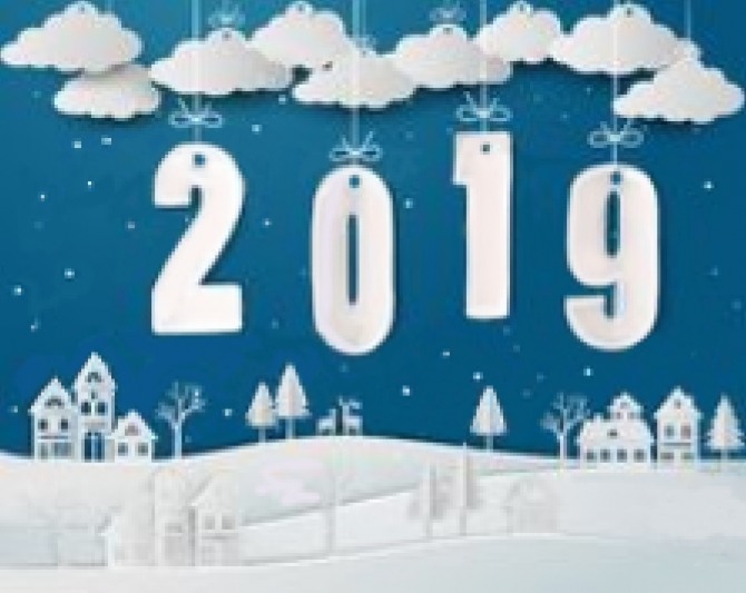 идеи новогоднего оформления 2019 зала или сцены