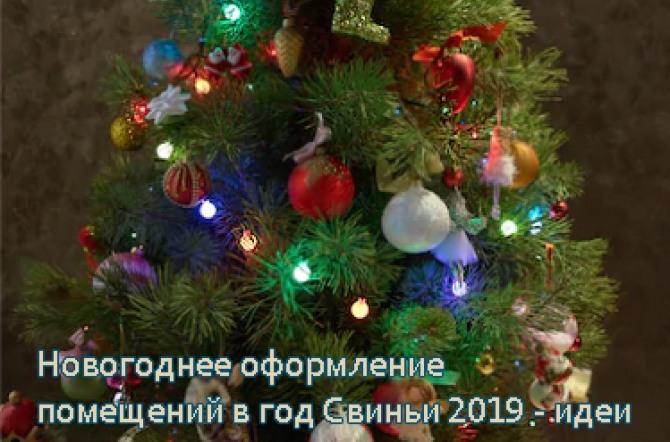 Новогоднее оформление помещений в год Свиньи 2019 - идеи, фото. Как украсить дом, зал, квартиру к новогоднему празднику