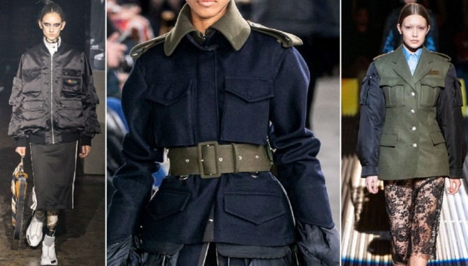 женская мода милитари осень-зима 2019-2020