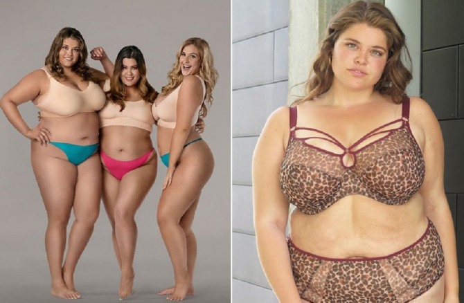 Plus-size модель Erica Jean Schenk в нижнем белье