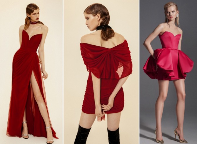 красные вечерние платья для девушек с обнаженной спиной
