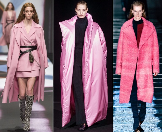 пальто розового цвета осень-зима 2019-2020