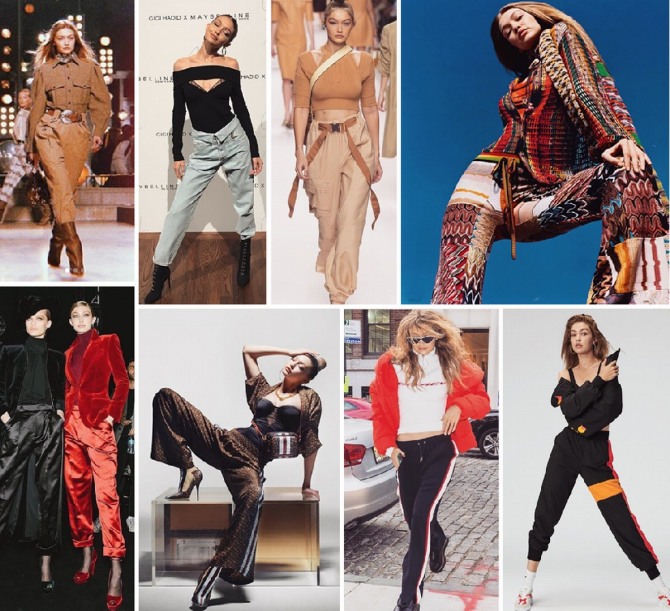какие брюки носит супер модель Gigi Hadid