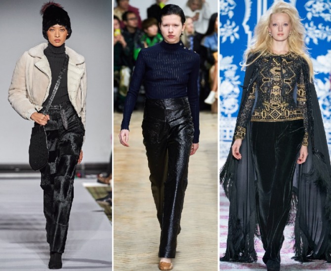 черные брюки сезона осень-зима 2019-2020 - модели с подиума