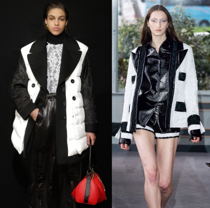 куртки для женщин черно-белого цвета