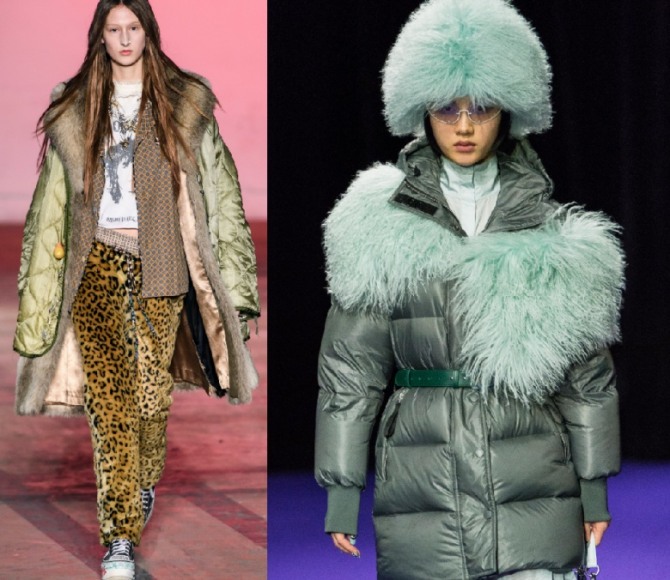 меховой декор дизайнерских курток осень-зима 2019-2020
