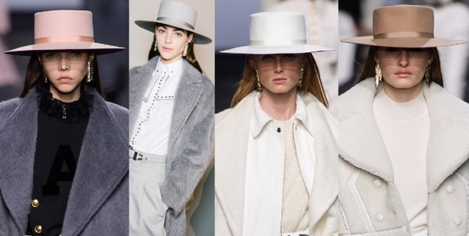 Шляпы с широкими прямыми полями от дизайнерского дома Alberta Ferretti - недели моды в мировых столицах