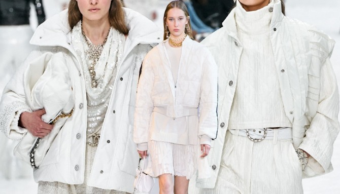 фасоны белых женских курток с модных показов осень-зима 2019-2020