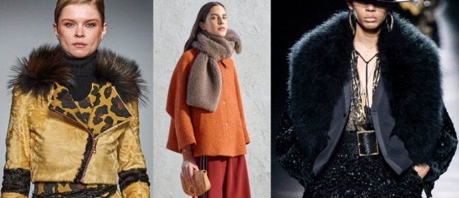 модные женские куртки с меховым декором сезона осень-зима 2019-2020 с модных дефиле