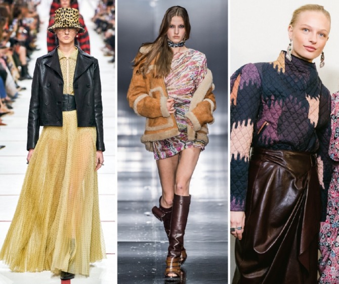 юбки из дизайнерских коллекций осень-зима 2019-2020 в сочетании с куртками