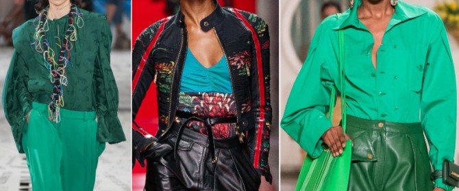 блузки 2020 года зеленого цвета - монолук и блузка-топ