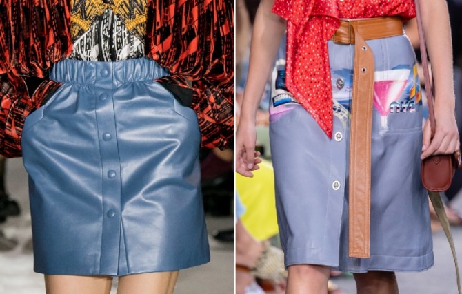 модная летняя юбка - это юбка со сквозной застежкой-планкой на большие пуговицы