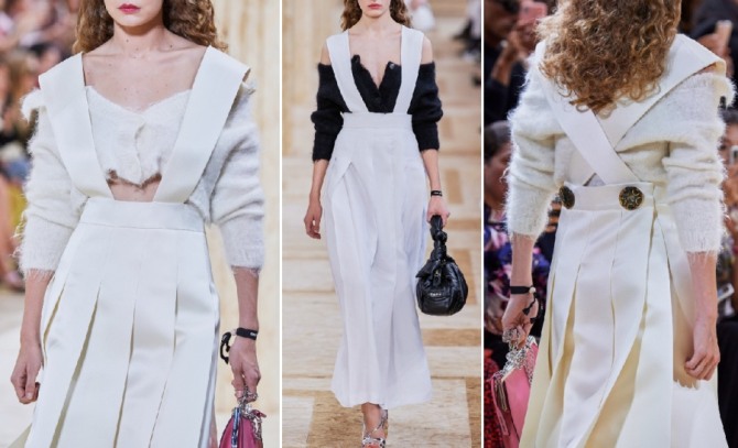 модные тенденции лето 2020 в женской моде - юбка-сарафан от бренда Miu Miu