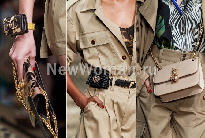 новинки дамских сумочек с подиума весна-лето 2020 от бренда Dolce & Gabbana