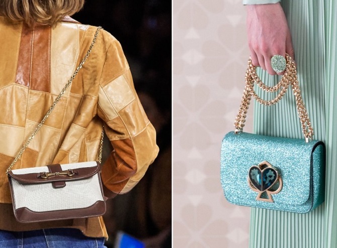 модный тренд женской моды сезона весна-лето 2020 - сумки с цепочками вместо ремня