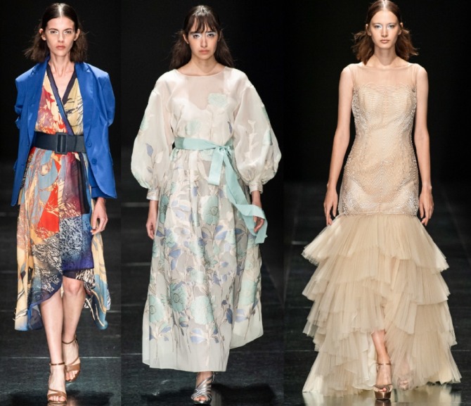 модные летние женственные платья 2020 на вечер от бренда Tae Ashida - модный показ Токио весна-лето 2020