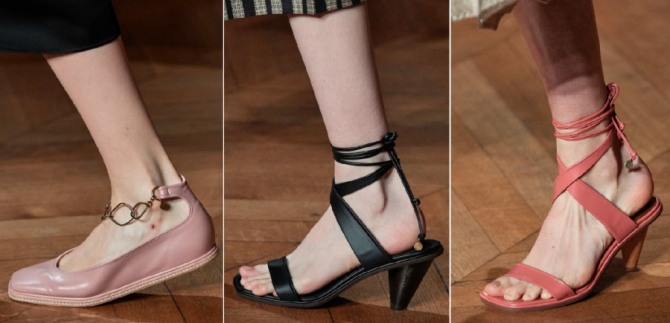 туфли и босоножки весна-лето 2020 от модного дома Stella McCartney с цепочкой и ремешками