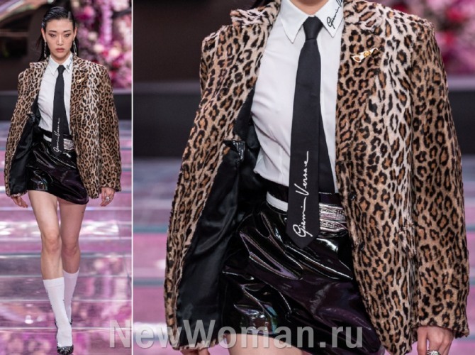 жакет с леопардовым принтом от Versace - тренды весна-лето 2020