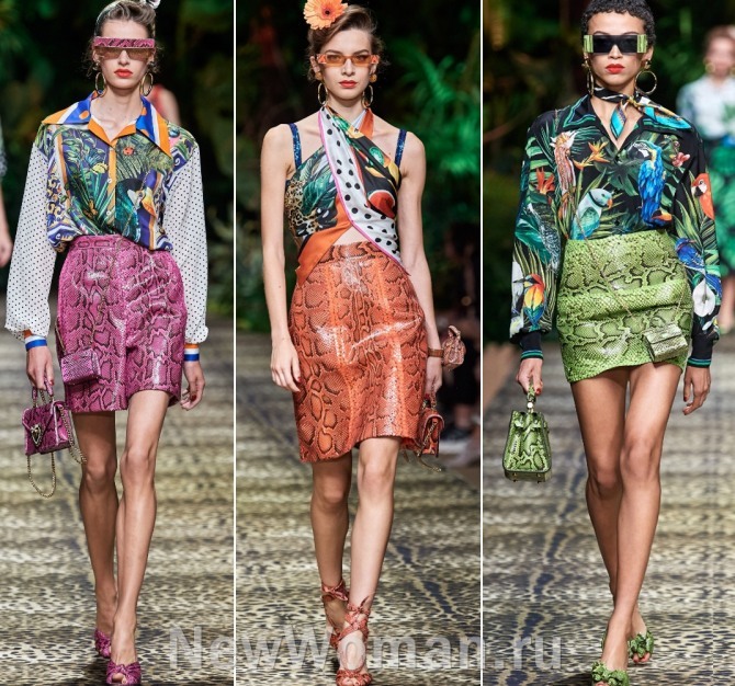 модный дом Dolce & Gabbana представляет юбки под кожу питона - коллекция весна-лето 2020