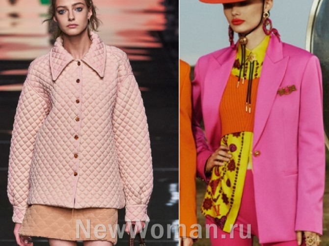 куртки и жакеты розового цвета
