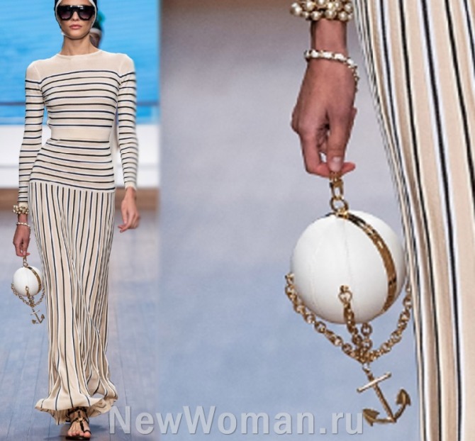 Elisabetta Franchi сумка-шар с декором из цепочки и якоря