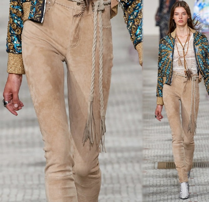 замшевые брюки от бренда Zadig & Voltaire - модный показ весна-лето 2020 года