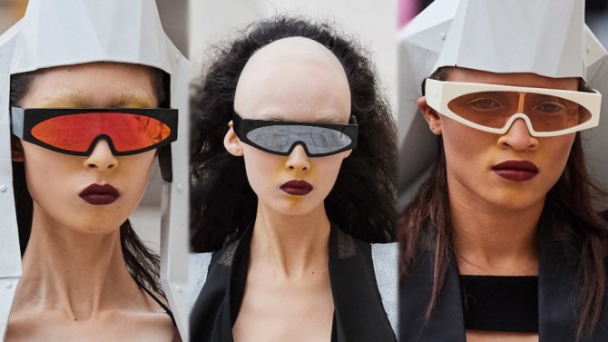 очки "инопланетянки" из коллекции бренда Rick Owens