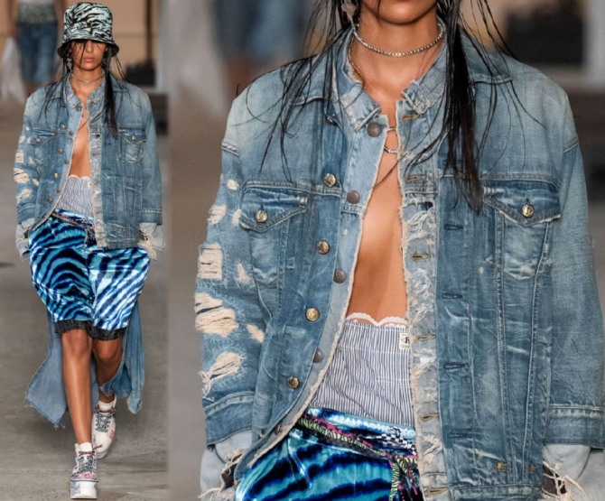с чем этой весной носить джинсовую куртку - модный лук из коллекции R13 (Нью-Йорк) весна-лето 2020 года