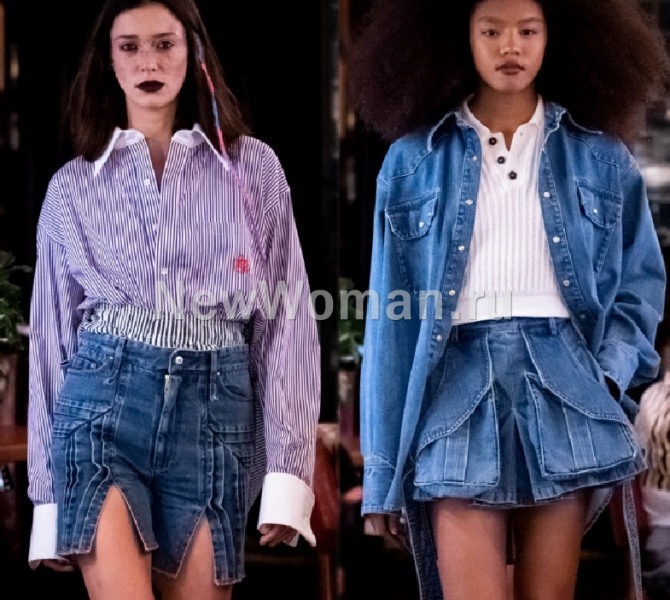короткие джинсовые юбки для юных девушек - идеи от стилистов модных домов на летний сезон 2020 года