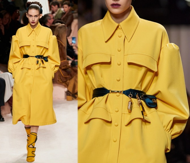 платье-плащ желтого цвета - горячий тренд 2021 года в женской одежде