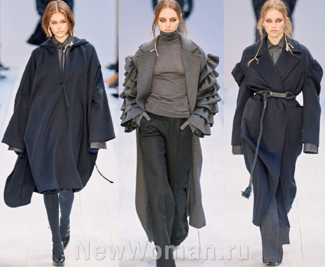 фото модных шерстяных пальто от модельеров модных домов, показ Макс Мара в Милане на сезон Осень-Зима 2020-2021