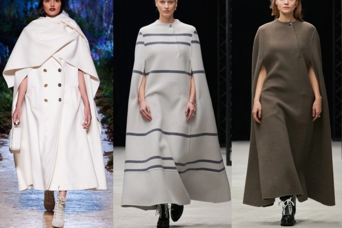 модный тренд осенней демисезонной моды 2020 - пальто кейп