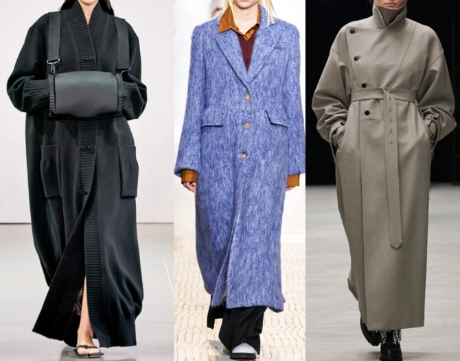 какие пальто и плащи для пожилых женщин 60, 65, 70 лет модные в осенью 2020 года - фото с модных европейских показов