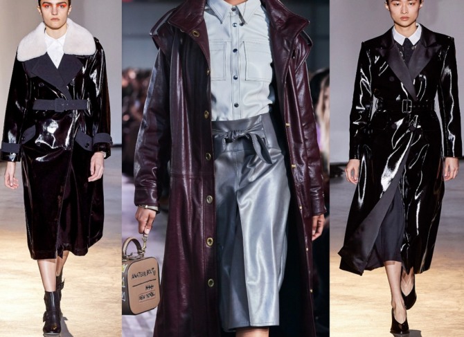 осенью 2020 года модельеры рекомендуют носить пальто миди из матовой и лаковой кожи