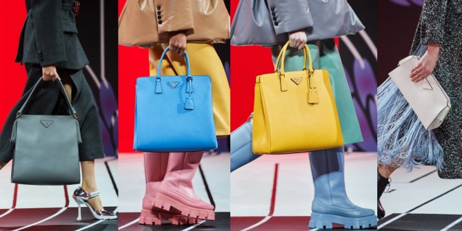 сумки веселых расцветок от Prada - фото из осенне-зимней коллекции 2020-2021