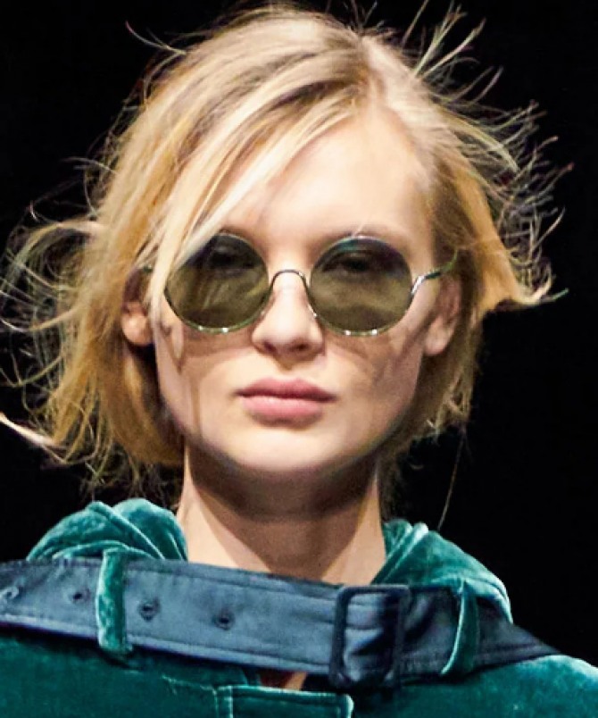 круглые очки зеленого цвета - тренды в солнцезащитных очках для девушек и женщин на сезон осень-зима 2020-2021