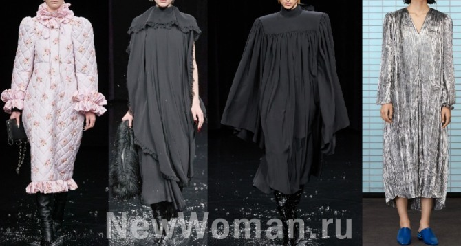 фасоны платьев для торжества - мода для возрастных пожилых женщин за 70 лет, фото из коллекции Balenciaga осень-зима 2020-2021