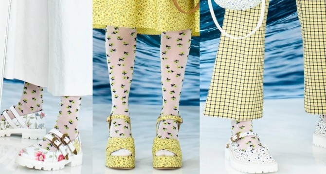 модные летние туфли 2021 года с цветочным принтом - тенденции и фото с модных показов