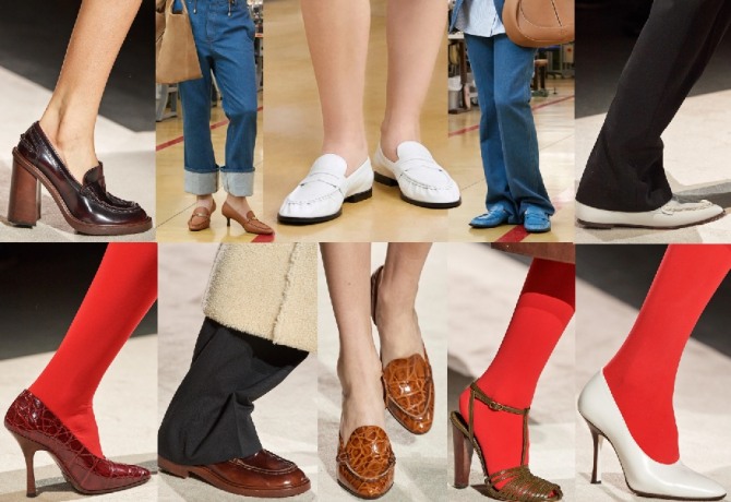 фото самых модных туфель 2021 года на высоком и низком каблуке от бренда Tod’s