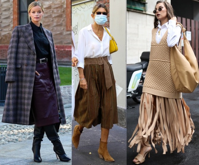 самые стильные юбки 2021 года - фото уличная мода Милана