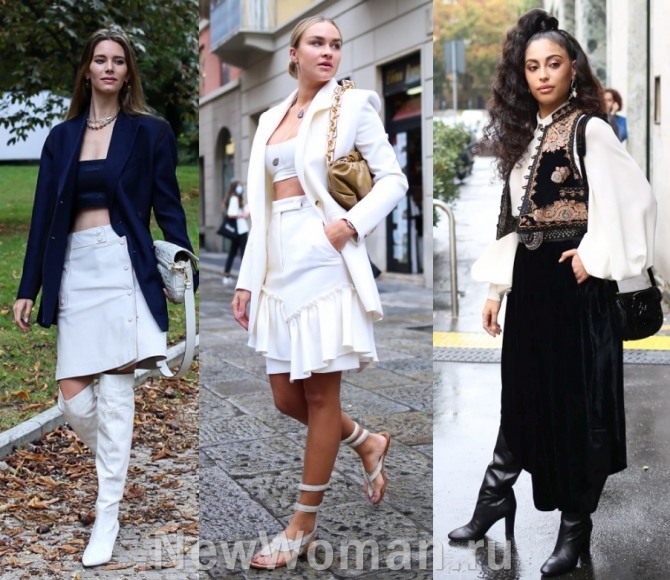 какие юбки самые модные в 2021 году - фото с улиц Милана, с чем носить и сочетать
