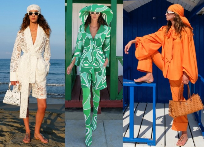 Стильные идеи весеннего курортного отдыха 2021 года - фото женских костюмов от дизайнеров женской одежды класса люкс