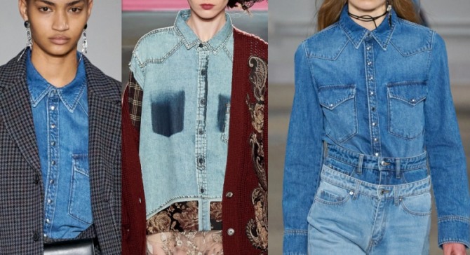 джинсовые женские рубашки - брендовые варианты от мировых стилистов, тренды на 2021 год