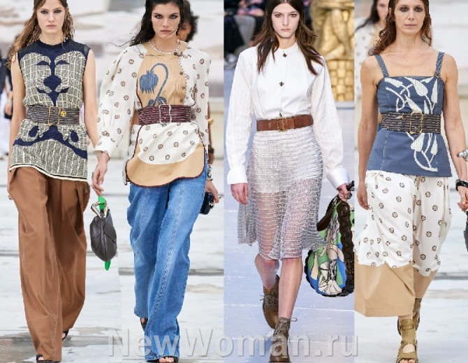 модный тренд 2021 года - женская блуза с ремнем