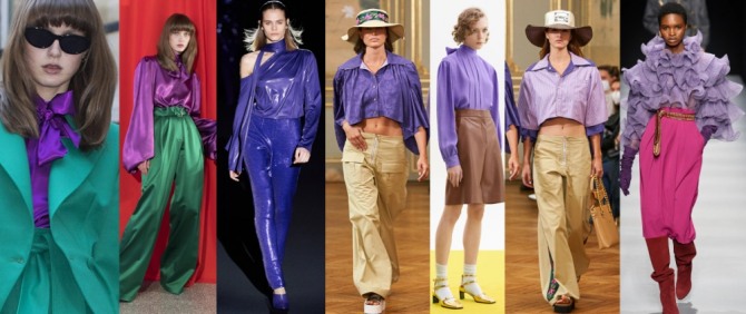 блузки 2021 года в фиолетовой гамме