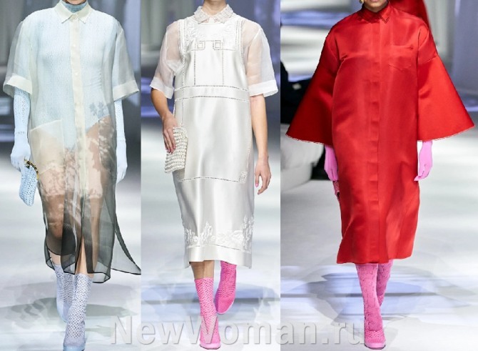 какие нарядные летние платья для пожилых женщин 75 лет самые модные в 2021 году - фото из коллекции Fendi