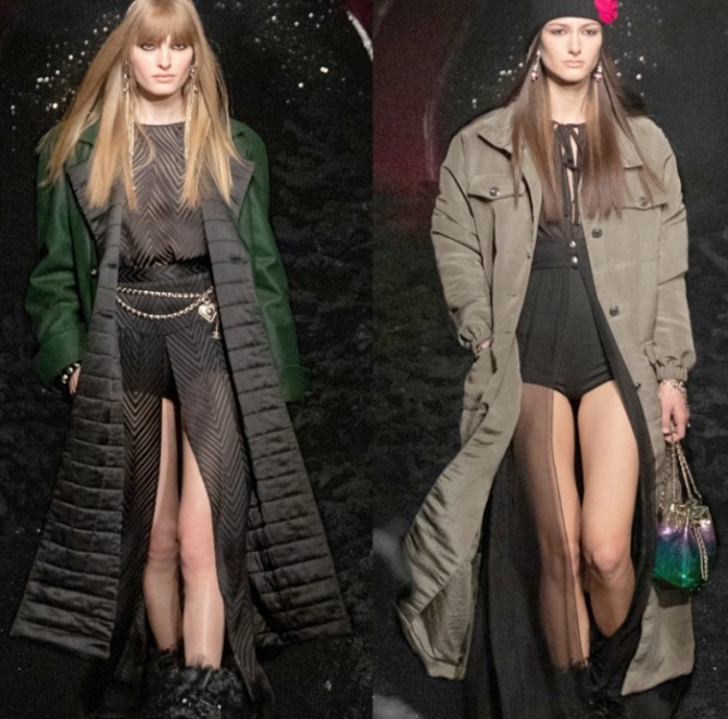 пальто для женщин на 2022 год из нейлона макси длины от бренда Chanel