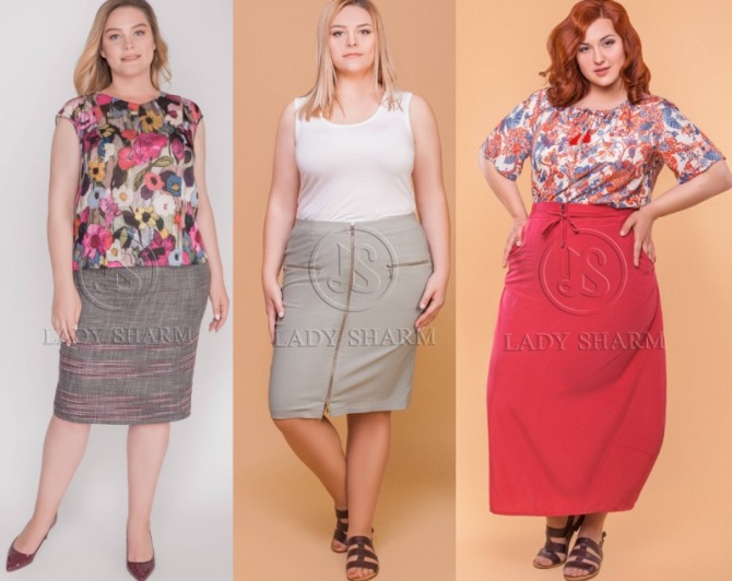 летние образы 2021 года с юбками для крупных женщин с широкими бедрами