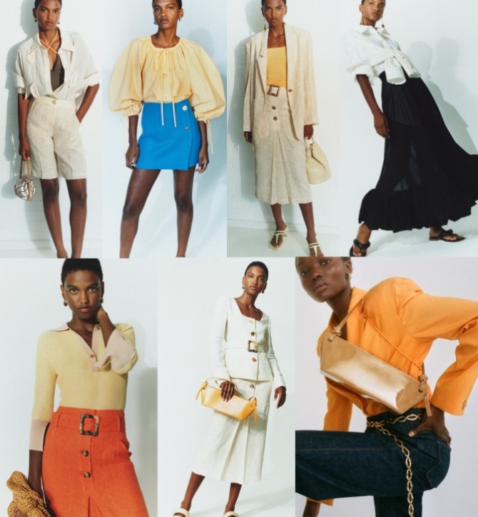 парад моделей из модных коллекций деловой моды 2021 года на летний сезон - костюмы, юбки, блузки, цвета и фасоны